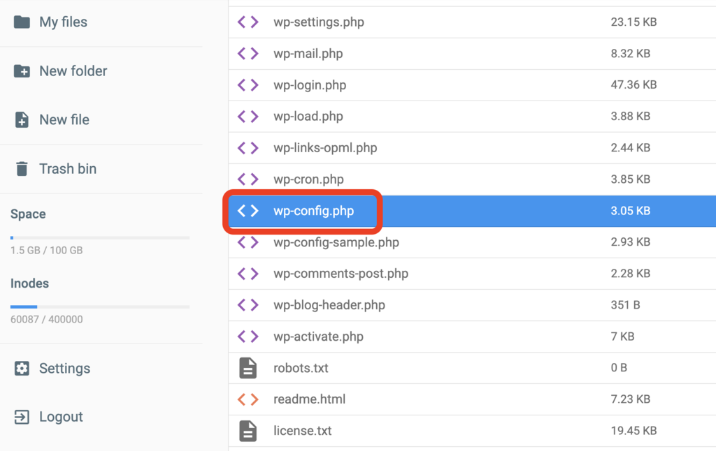 WP config PHP